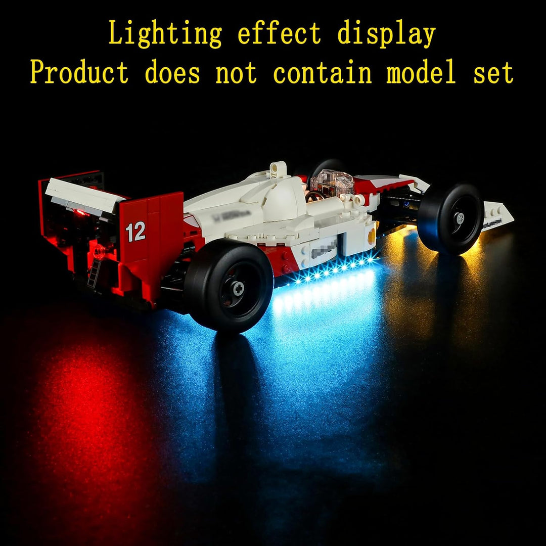 GEAMENT LED Licht-Set Kompatibel mit Lego McLaren MP4/4 & Ayrton Senna - Beleuchtungsset für Icons 1