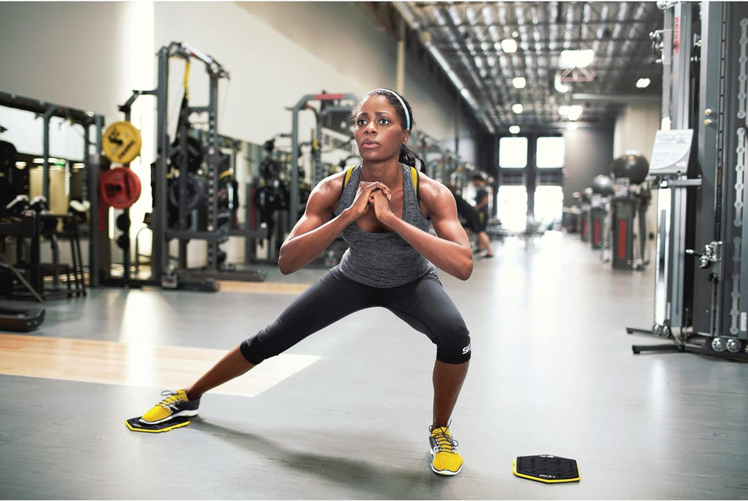 SKLZ 1862 Trainingspad Slidez 2er-Pack Trainingsgerät, gelb-Schwarz, One Size