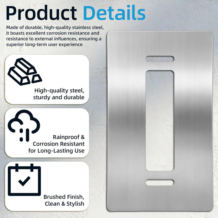 Edelstahl-Blende für Ring Video Doorbell Pro - Wandplatte für Video Klingel mit Kamera, Geeignet für