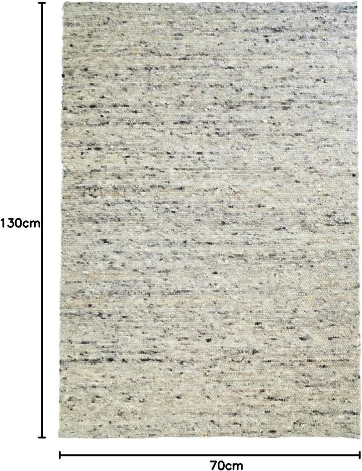 Moderner Handweb Teppich Alpina handgewebt aus Schurwolle für Wohnzimmer, Esszimmer, Schlafzimmer un