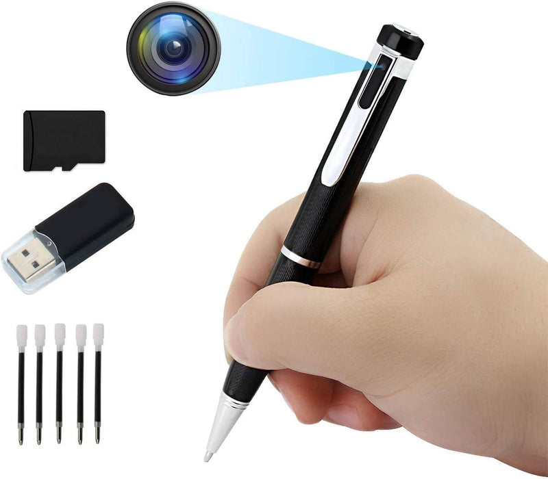 Igzyz 1080P Stift Mini-Kameras,Bewegungserkennung kostenlose 32 GB SD eingebaute und 5 Tinten, Stimm