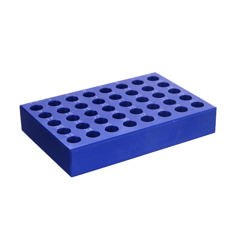 MUHWA 40 Well Aluminium-Kühlblock für 1,5 ml Mikroröhrchen, 5 x 8 Array 1.5ml/2ml-40 Wells, 1.5ml/2m
