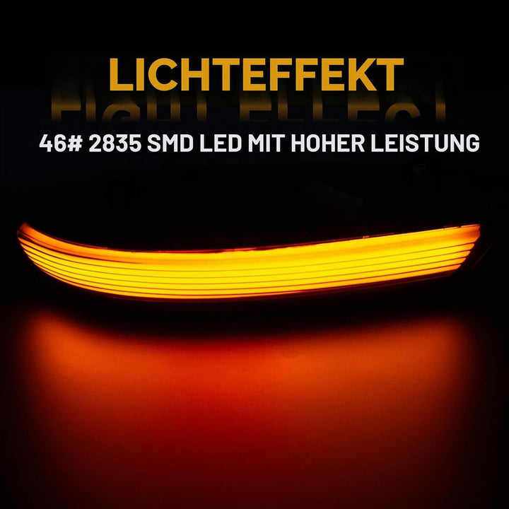 OZ-LAMPE LED Spiegelblinker für VW Golf 5 MK5 Variant GTI EOS Golf 6 Plus Passa-t B5.5-Typ 3BG B6 Ty