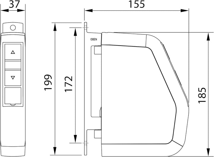 HOMEPILOT - Gurtwickler RolloTron Pure Aufputz Minigurt | Elektrischer Gurtwickler zur bequemen Roll