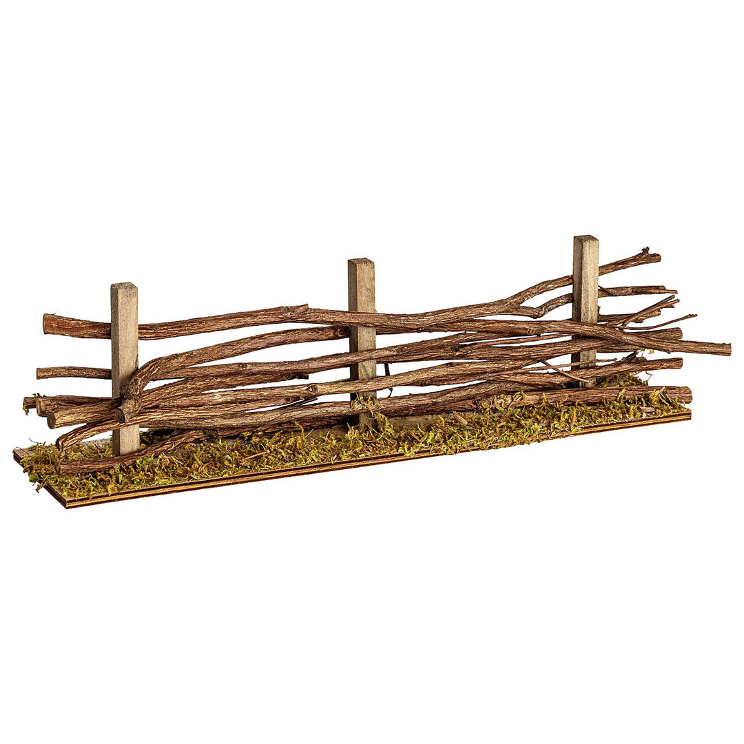 WEIDENZAUN/Weidezaun/Zaun für die Weide aus Holz [ca 30 cm lang, 7 cm hoch, HANDGEFERTIGT] – Krippen