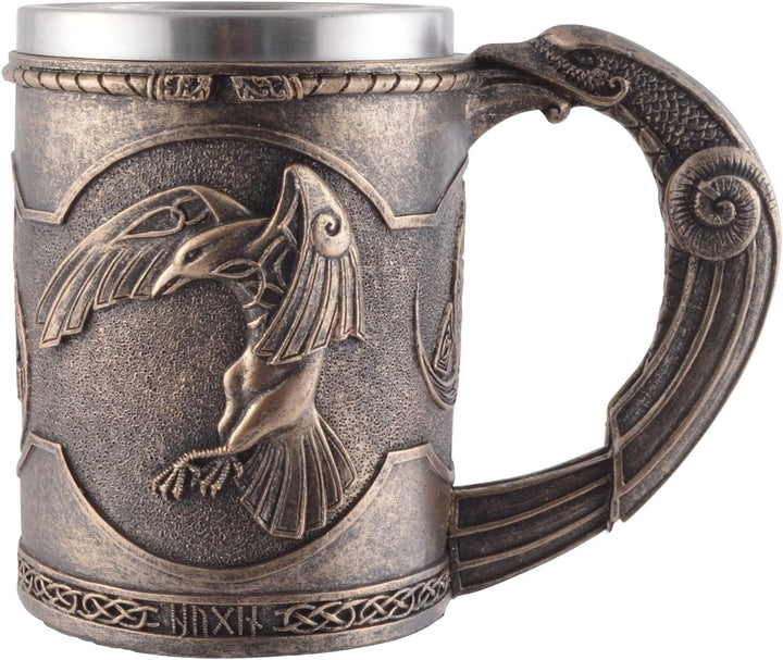 VOGLER Joh. Vogler GmbH Wikingerkrug Hugin und Munin, aus Kunststein angefertigt und Künstlerhand mi