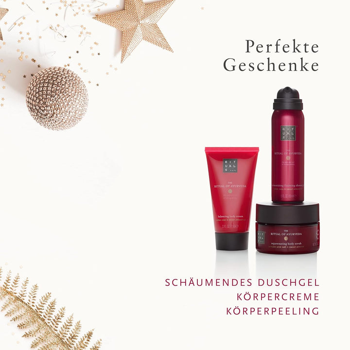 RITUALS Geschenkset für Frauen von The Ritual of Ayurveda, Probierset - mit indischem Rosen- und Man