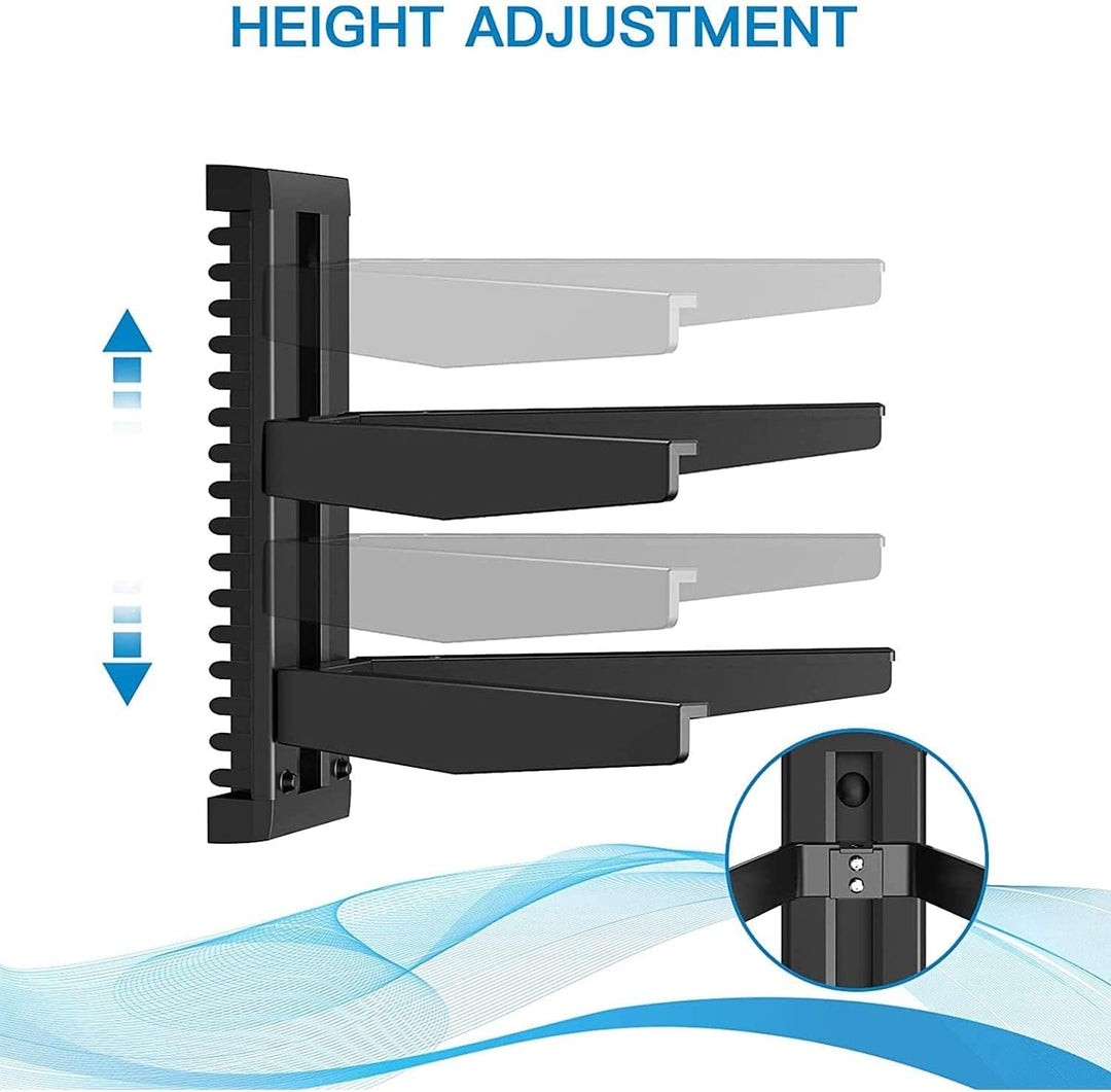 suptek 2 Floating Regal Multimedia Wandregal TV Rack Wandhalterung Mit Verstärktem Gehärtetem Glasre