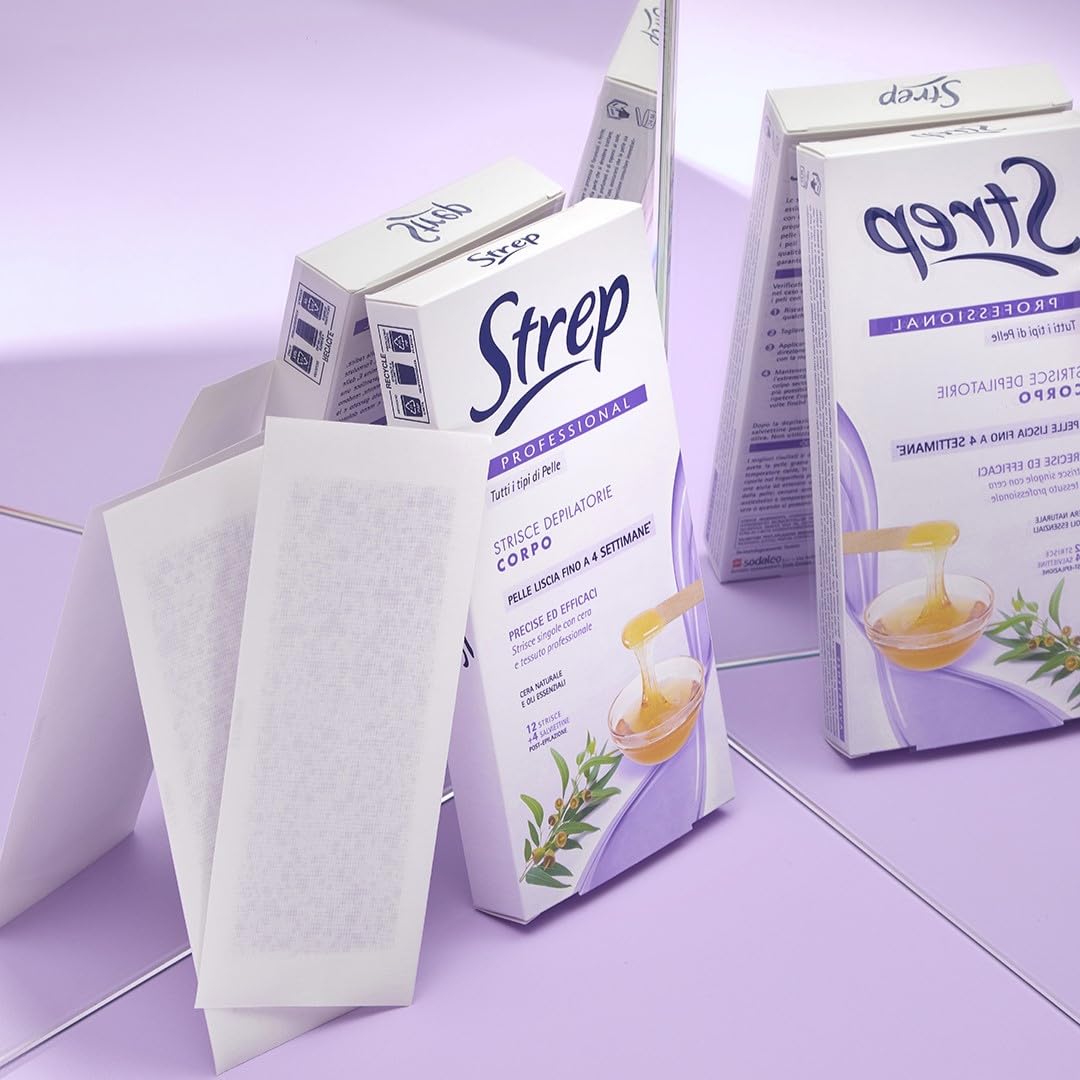 Enthaarungsmittel strisce depilatorie professionali corpo 12 strisce