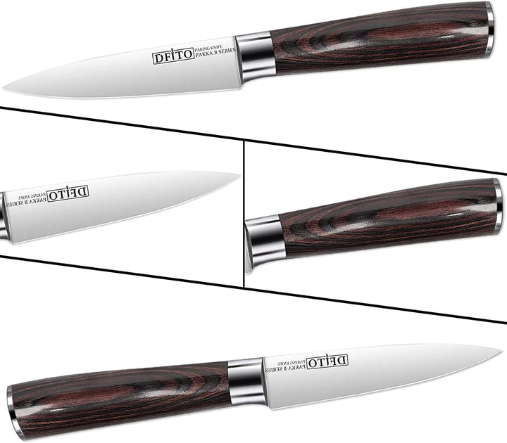 Dfito 9cm Schälmesser, Obst und Gemüsemesser, Edelstahl Obstmesser Ergonomischer Griff Edelstahl Küc