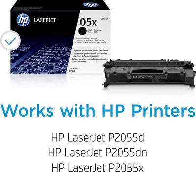 HP 05X Original Toner mit hoher Reichweite (geeignet für HP LaserJet HP LaserJet P2055x (CE460A#ABA)