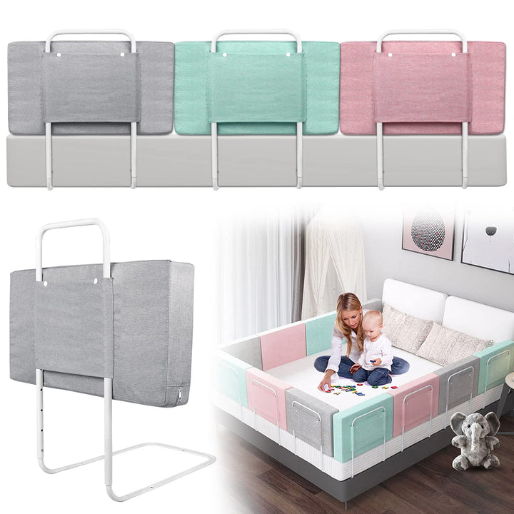 UISEBRT Bettgitter Bettschutzgitter für Kinder 60cm 5-Loch Höhenverstellbar - Bett Rausfallschutz Ki