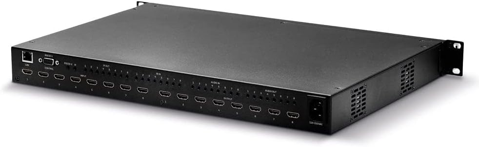 LINDY Matrix Video 8x8 HDMI 18G mit Scaler für Wand Monitor