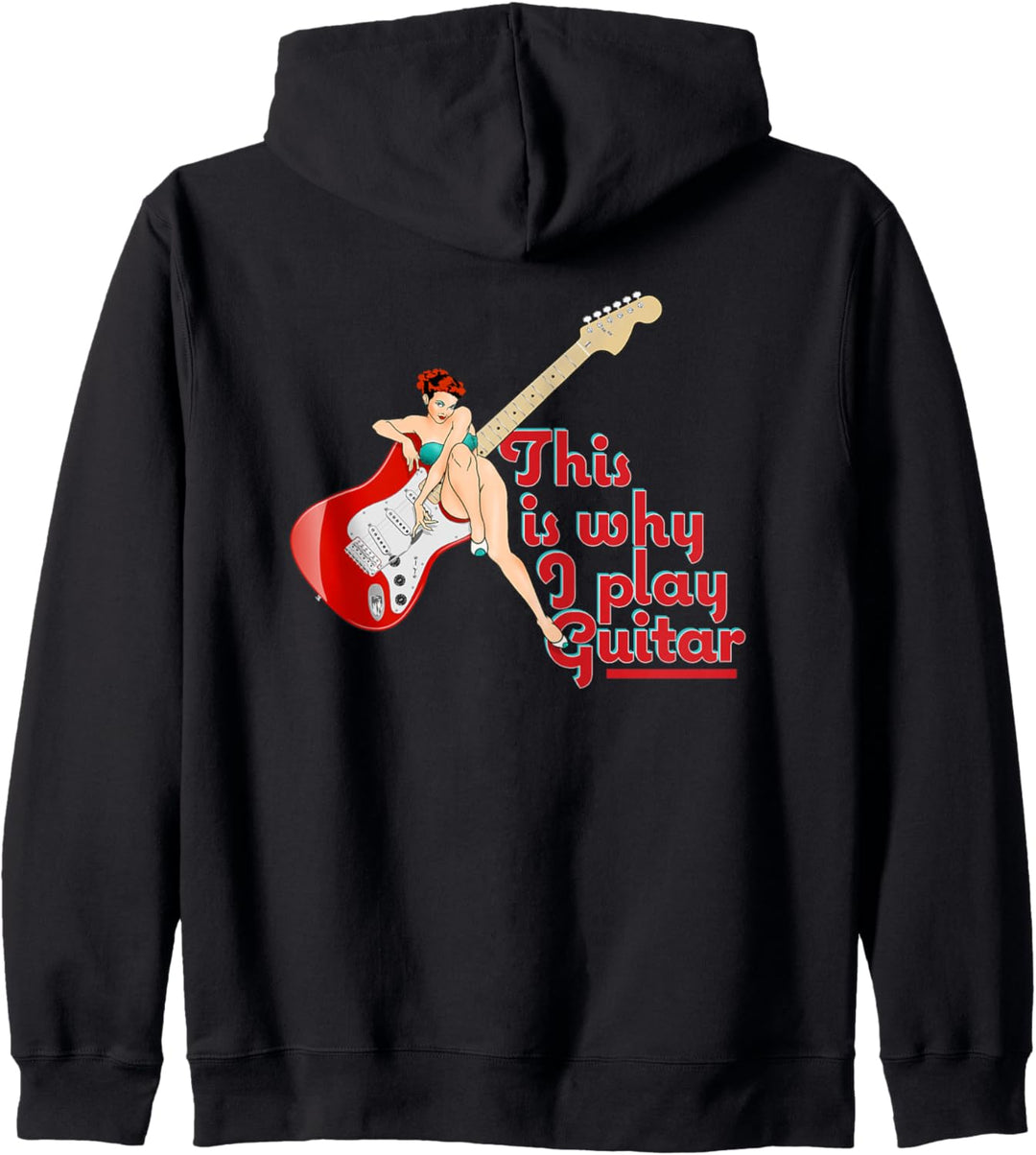 I Play Gitarre Vintage Klassische E-Gitarre Kapuzenjacke