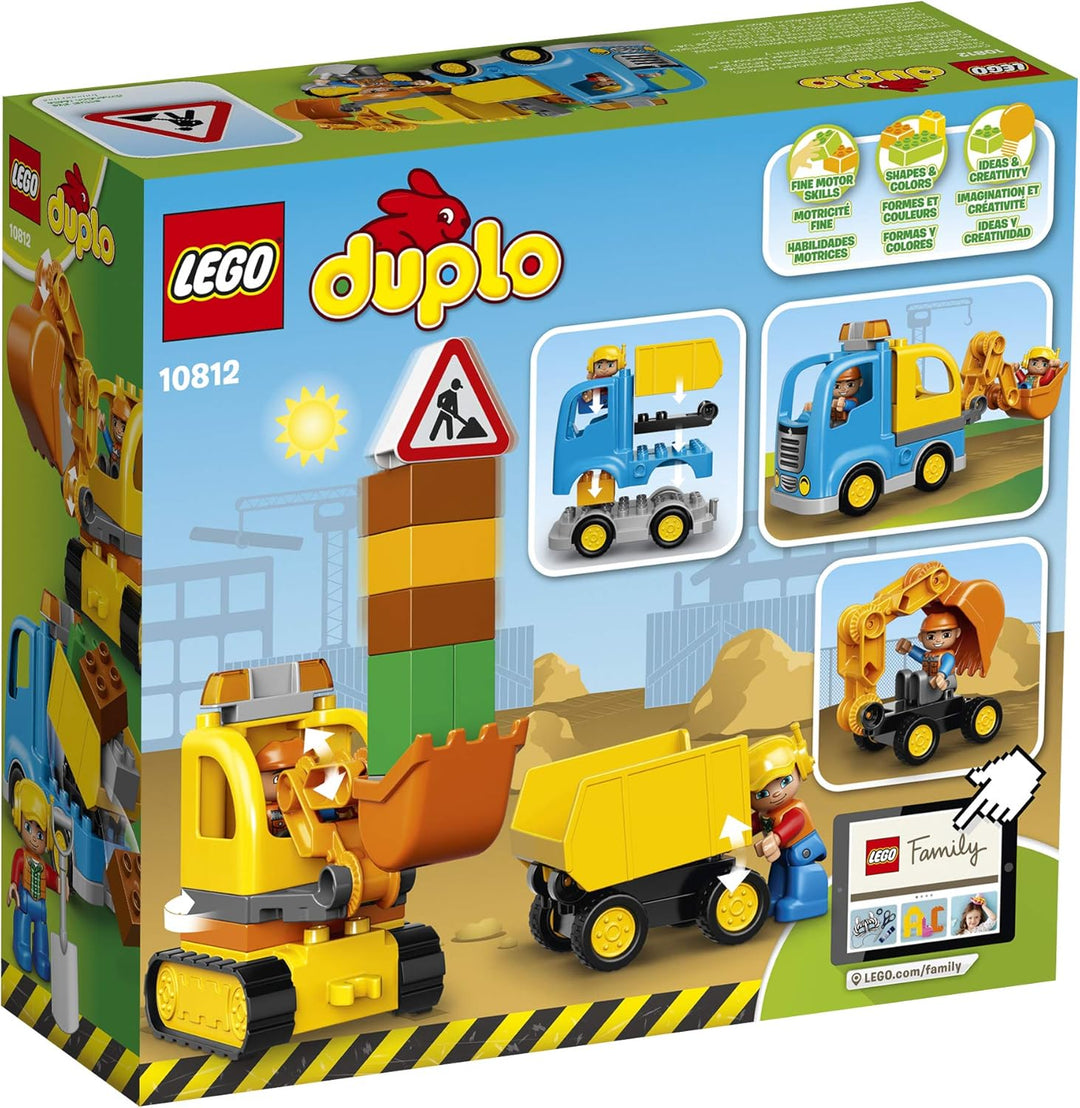 LEGO DUPLO Town 10812 Truck & Tracked Excavator Building Kit (26 Piece) by LEGO