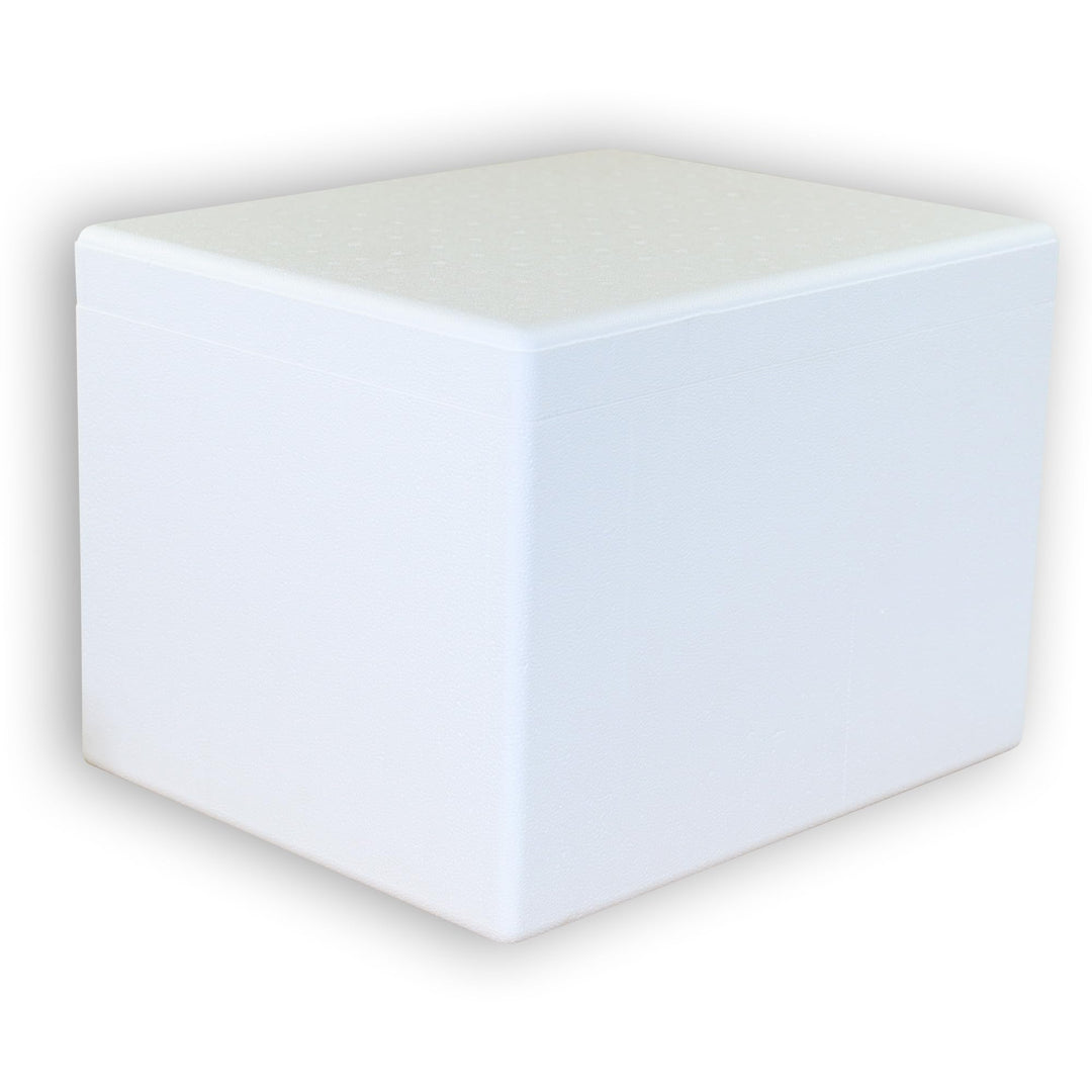 2 Thermoboxen Styropor 19,7 Liter mit Deckel - Kühlbox Styropor - Wiederverwendbarer Isolierbehälter