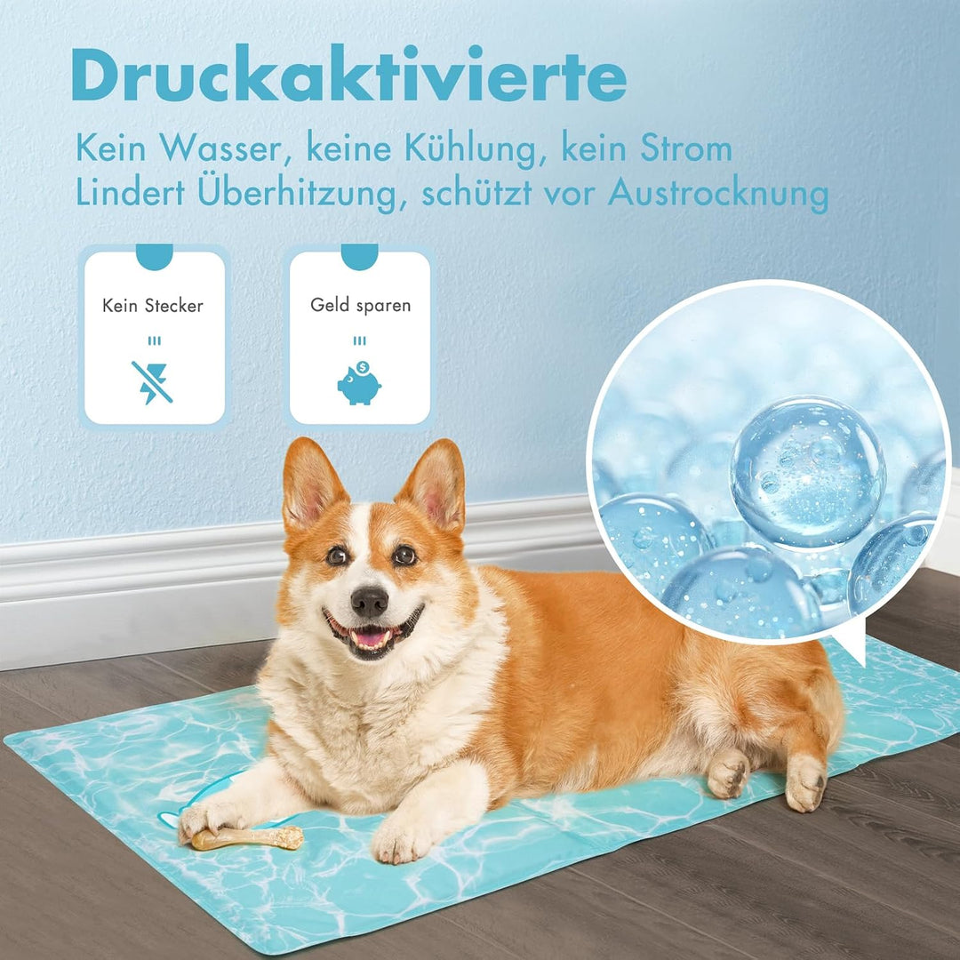 Pawtasy Kühlmatte für grosse Hunde, Kühldecke mit ungiftigem Gel, selbstkühlende Hundekühlmatte, ext