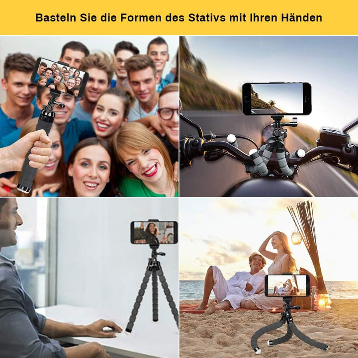 BSET BUY Tripod Oktopus Handy Stativ Kamera-Stativ Ständer Dreibein Stativ Halter für Kamera und jed