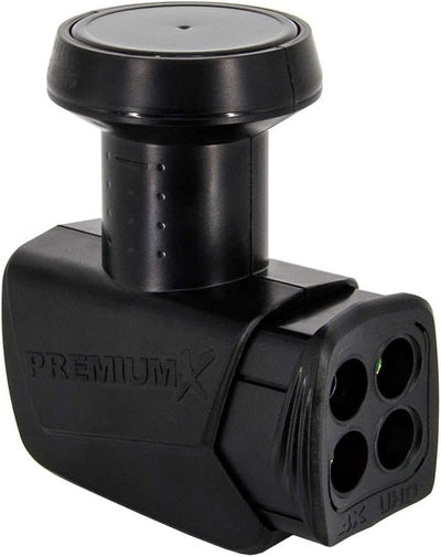 PremiumX Satelliten-Komplettanlage 60cm Antenne Hellgrau Quad LNB bis 4 Teilnehmer 4X DVB-S2 SAT TV