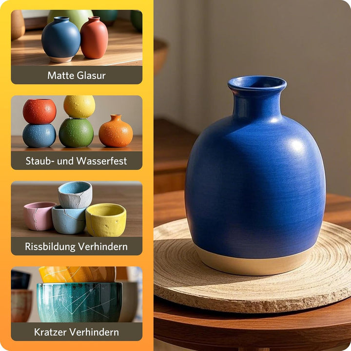 2 x 60ml Air Dry Clay Glaze, Glanz- und Mattlack Set für Lufttrocknenden Ton, Hochglanz & Kratzfest
