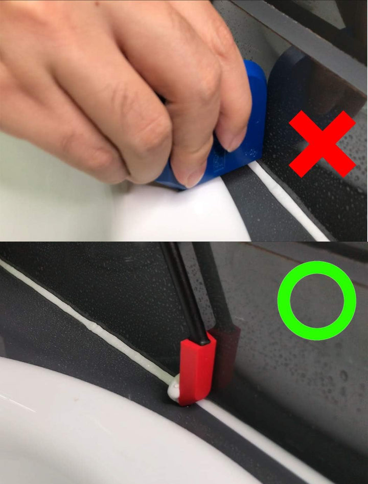 ORXPLUS Tools 3-in-1 Silikon-Abdichtungswerkzeuge, 9 Grössen Pads, Abdichtungswerkzeug-Set, Dichtung