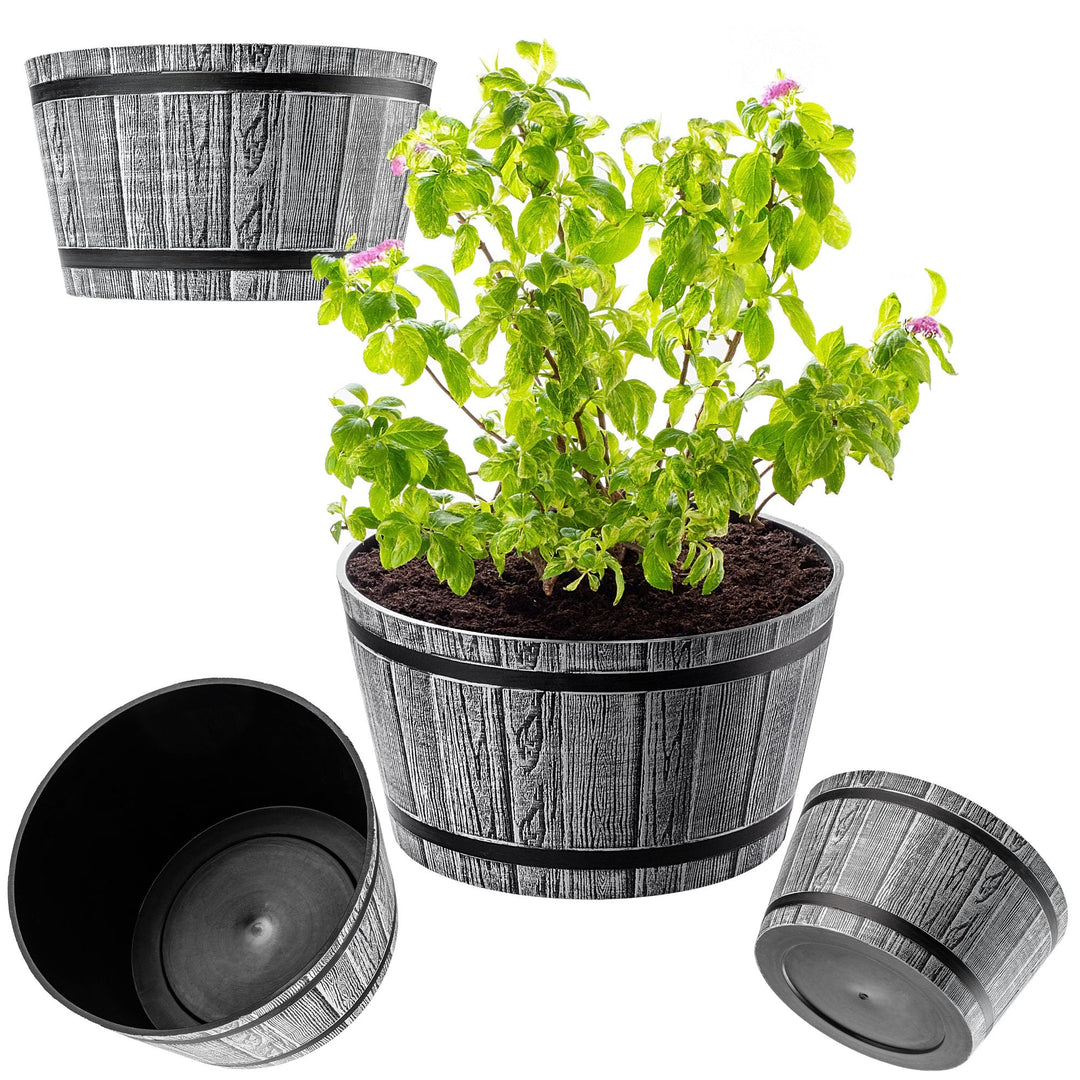 KADAX Blumentopf, Blumenkübel aus Kunststoff, runder Pflanzkübel, Innen- und Aussenbereich, Übertopf