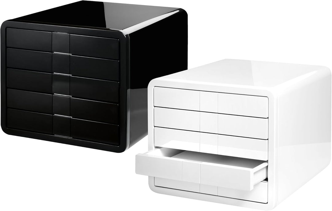 HAN Schubladenbox i-BOX, Schreibtischbox mit 5 Schubladen bis A4/C4, Auszugsperre, diskretes Beschri