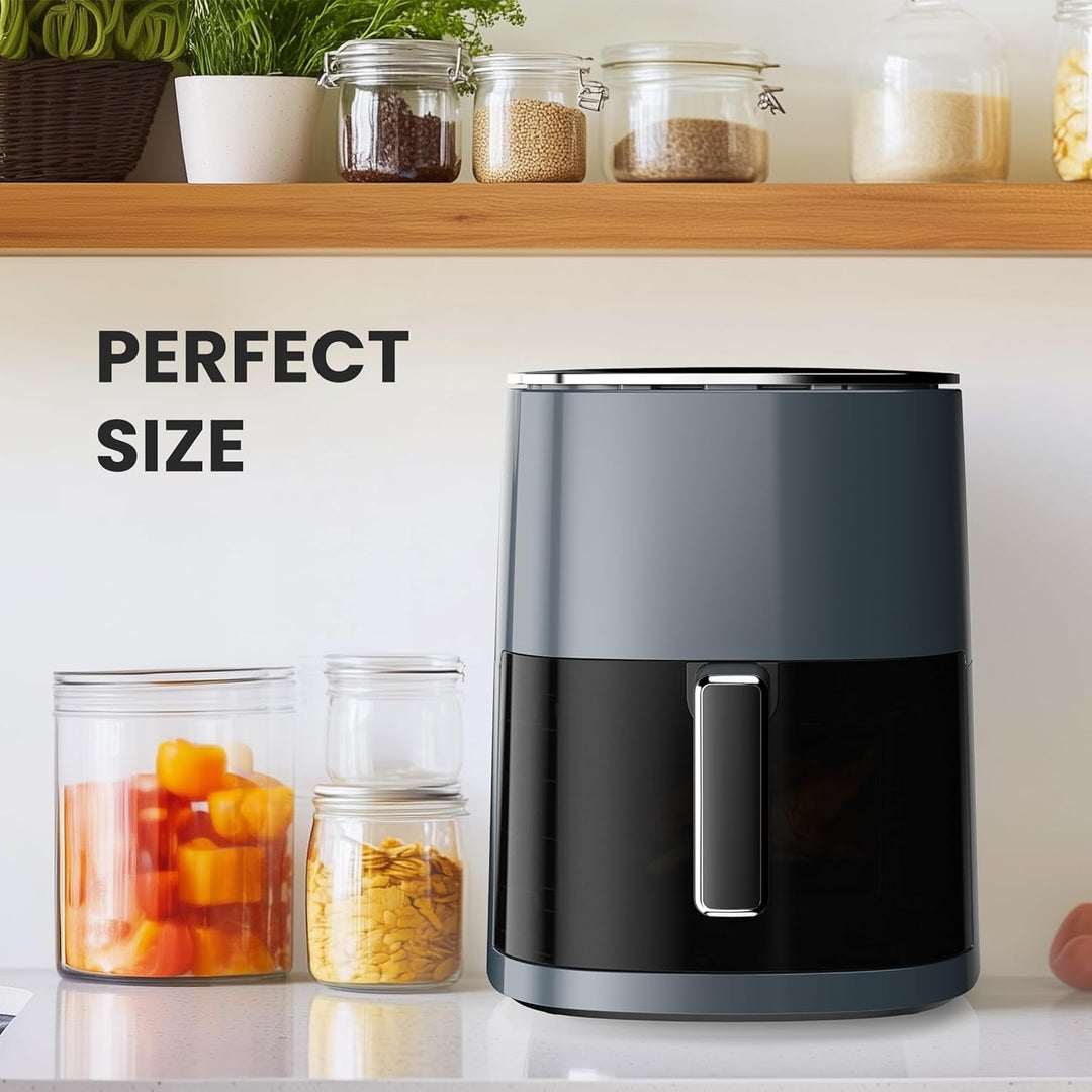 DUMOS Air Fryer 6QT with Window Square Airfryer Oven 12-in-1 for Family 400°F Rapid Air Crispy Techn