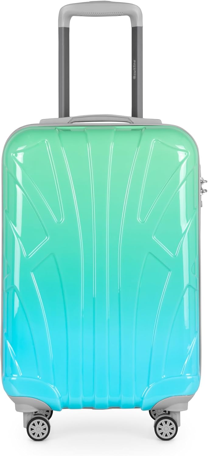 suitline - Handgepäck Hartschalen-Koffer Koffer Trolley Rollkoffer Reisekoffer, TSA, 55 cm, ca. 34 L