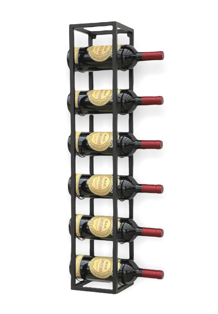 DanDiBo Weinregal Metall Wand 80 cm Schwarz Flaschenregal 96238 Flaschenhalter Wandmontage Modern Wa