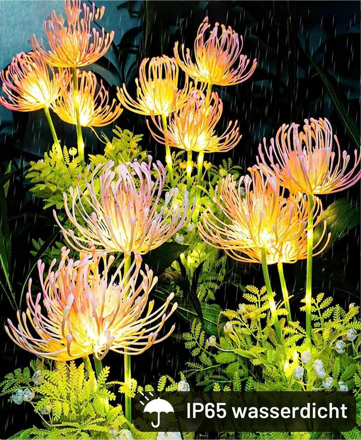Gartendeko Solar Gartenleuchte Aussen, 2 Stück Solar Blumen für Aussen, Blume Solarlampen Wetterfest