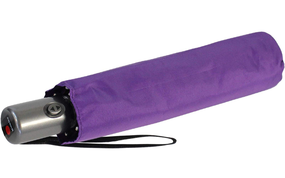 Knirps Regenschirm Slim Duomatic - klein und leicht mit Auf-Zu Automatik - royal Purple, Royal Purpl