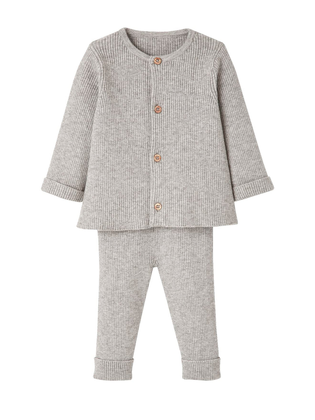 Vertbaudet Baby-Set: Jäckchen & Hose, Strick GRIS 50, GRIS 50