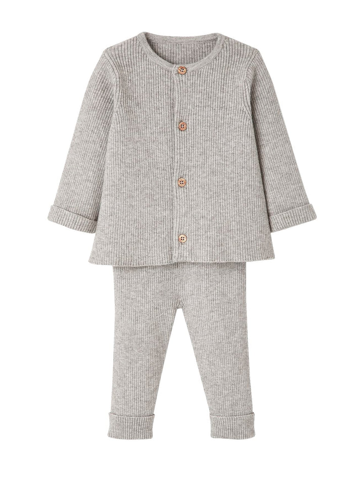 Vertbaudet Baby-Set: Jäckchen & Hose, Strick GRIS 50, GRIS 50