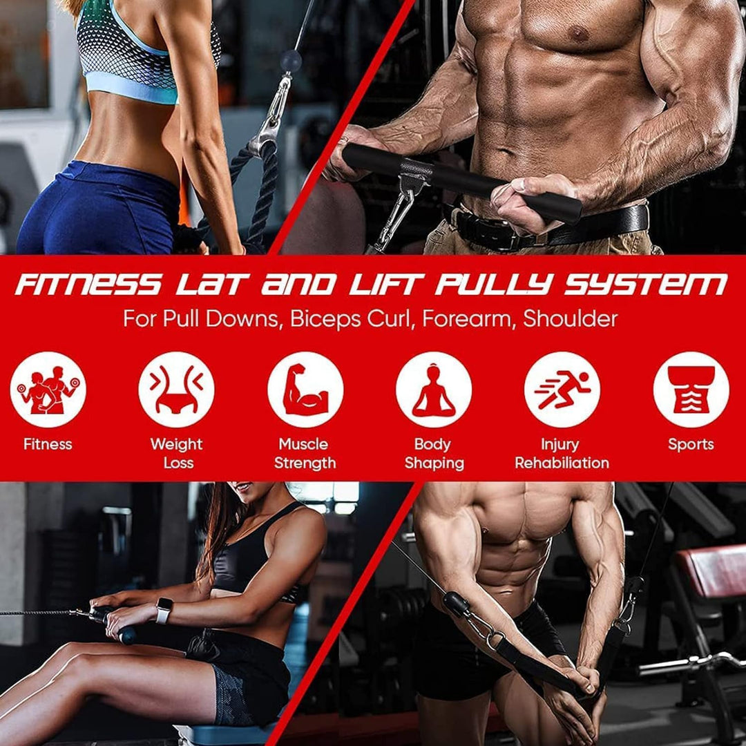 Taeku Seilzug-Fitness, Verbesserte Gewicht Seilzugsystem für LAT Pull Down Bizeps Curl Trizeps Armtr