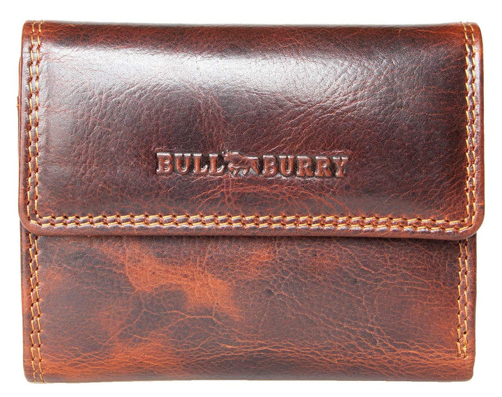 RFID braun Lederbrieftasche Bull Burry ganz aus starkem echtem Rindsleder