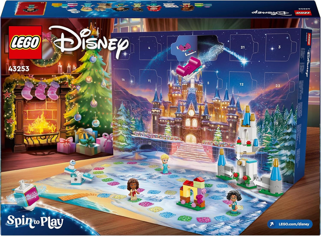 LEGO │ Disney Princess Adventskalender 2024, Bauspielzeug mit 5 Mikro-Spielfiguren, Adventsbauset fü