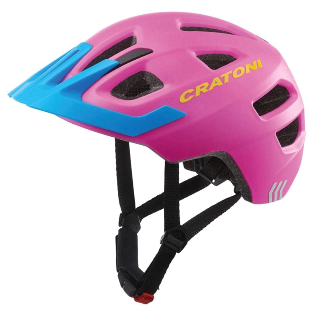 Cratoni Kinderhelm Maxster Pro Fahrradhelm Kinderhelm Jugendhelm mit Rücklicht pink/blau XS/S | 46-5
