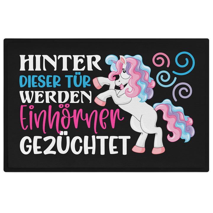 Trendation - Lustige Fussmatte Frauen Spruch Einhorn Witz Kollegin Einhörner Geschenkidee Verrückte