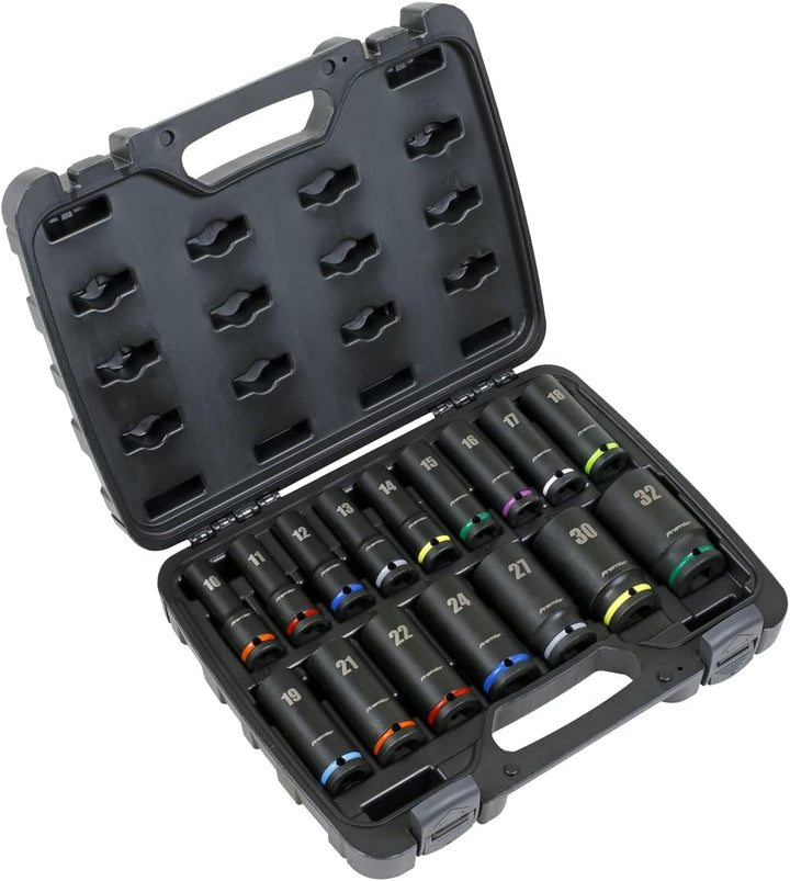 Sealey 1,27 cm (1/2 Zoll) Vierkantantrieb, Schlag-Steckschlüssel-Set, 16-teilig AK5818M