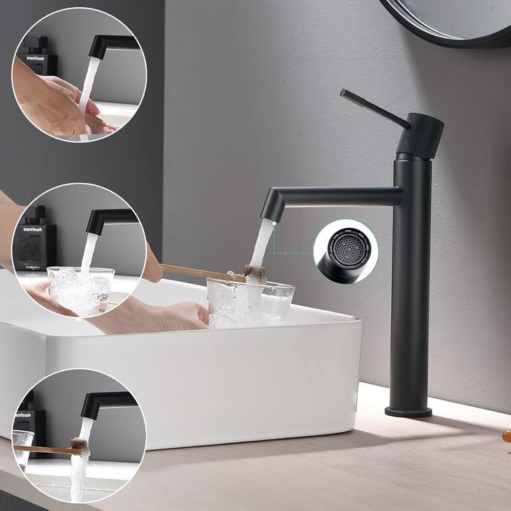 AIMADI Wasserhahn Bad,Einhebelmischer für Bad und Gäste-WC, moderne Badezimmer-Armatur mit Keramik-K