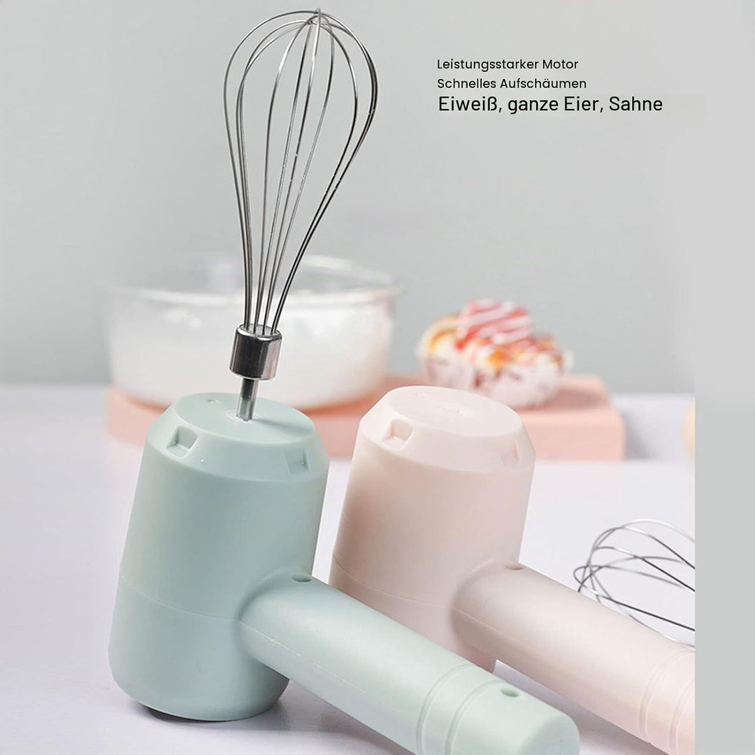 Topyond Kabellose Elektrischer Handmixer, 20W Automatischer Handbesen, Wiederaufladbarer USB Kabello