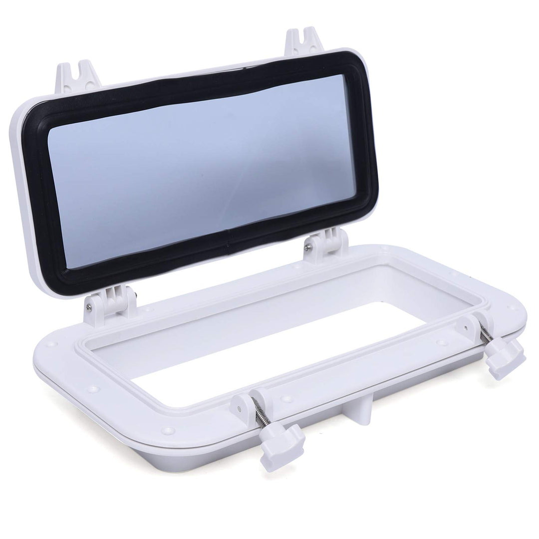 Boot Bullauge Fenster, 316 Edelstahl, 40x20mm Rechteckig Bullauge UV-Beständig, Wasserabweisende Dic
