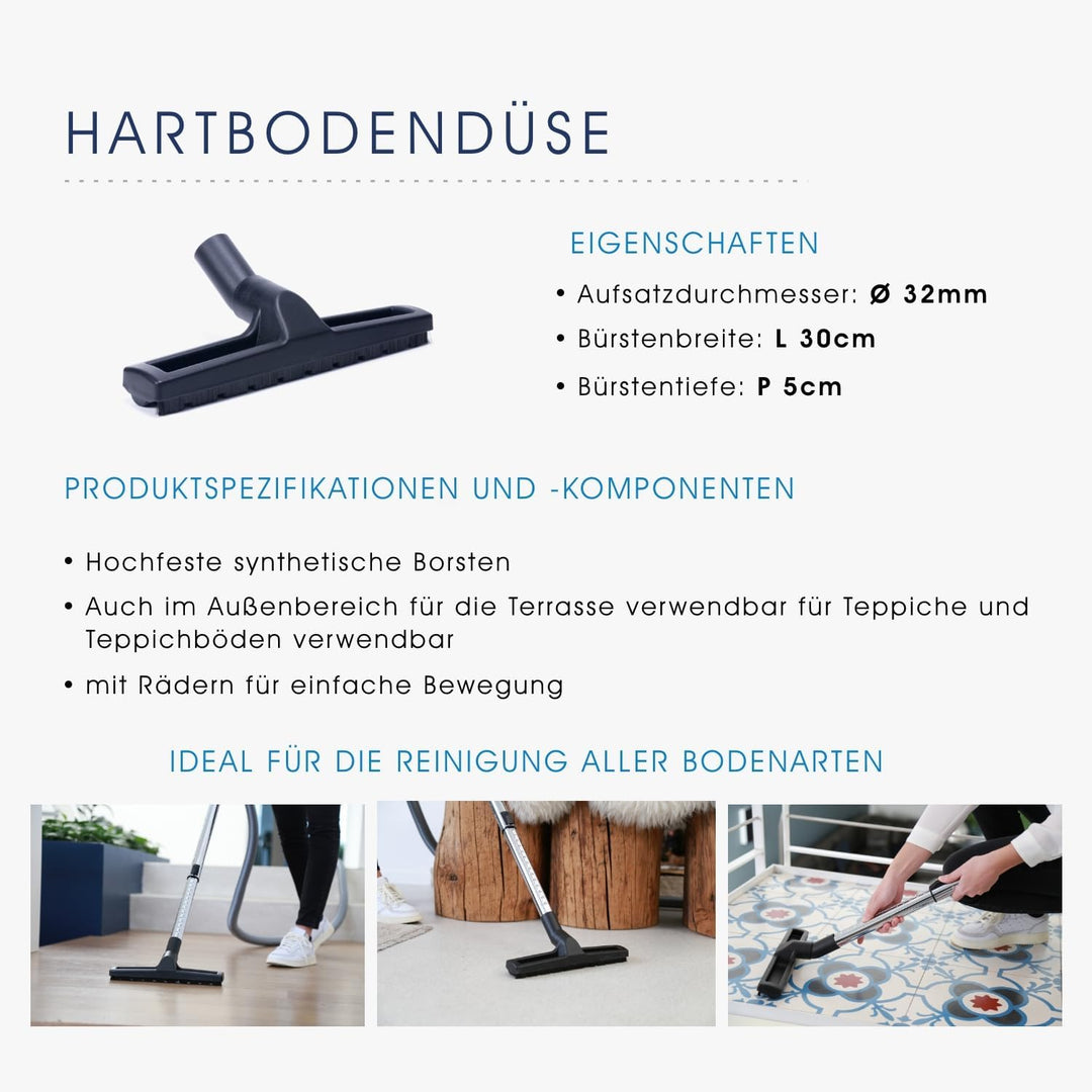 Bausatz 5 Hartbodendüse für Zentralstaubsauger Durchmesser ø32mm