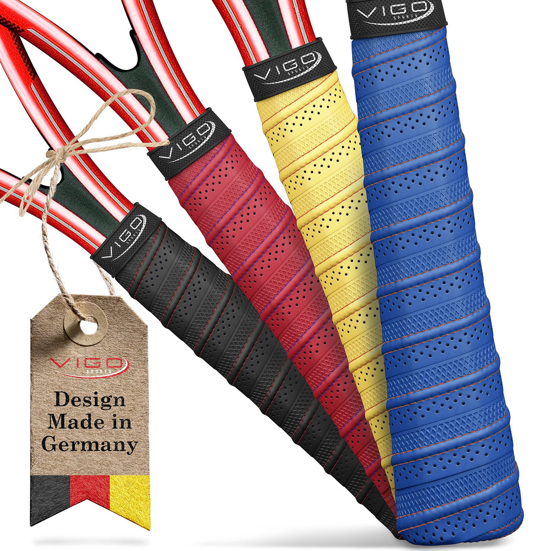 VIGO SPORTS selbstklebendes Tennis Griffband mit Anti-Schweiss Technologie – rutschfestes Badminton