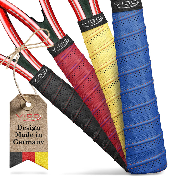 VIGO SPORTS selbstklebendes Tennis Griffband mit Anti-Schweiss Technologie – rutschfestes Badminton