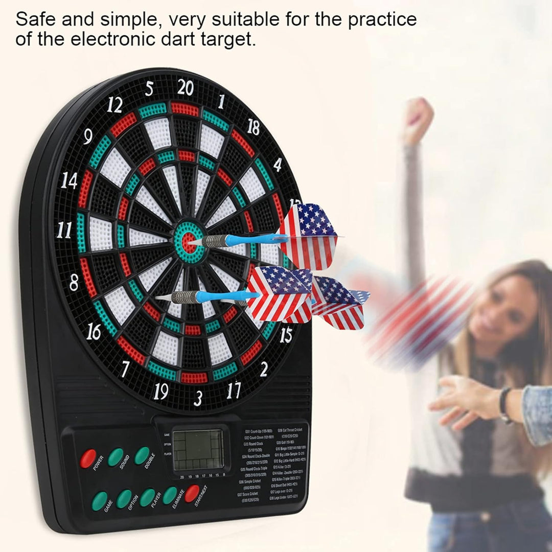 Elektronische Dartscheibe, Elektronischer Dart, Soft-Dartscheiben-Set mit Automatischer Wertung, Fam