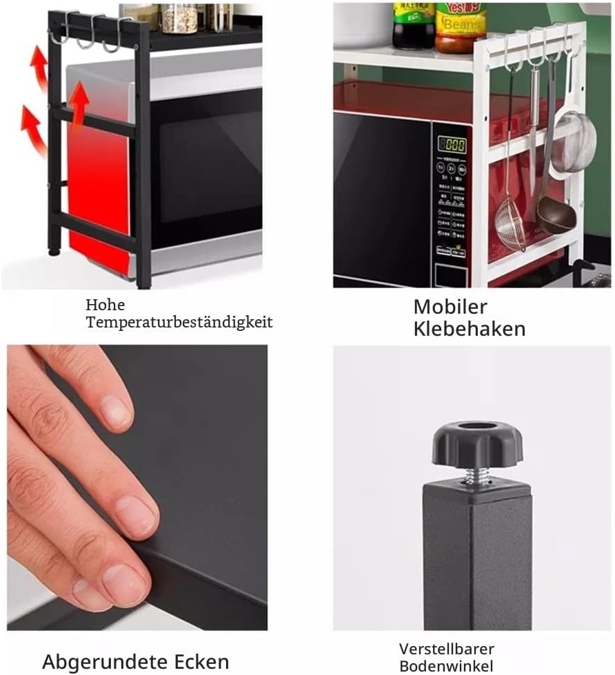 Ausziehbare Halterung für Mikrowelle mit schwerer Belastung, Halterung für Küchenregal, Mikrowelle,