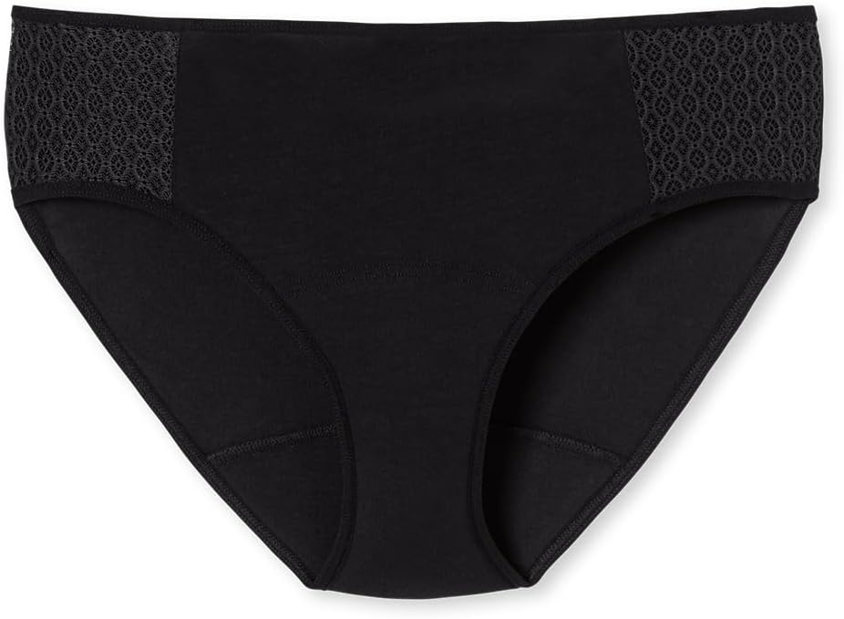 Schiesser Damen 2 PACK Menstruationswäsche/ Periodenslip auslaufsicher - Secret Care 34 Schwarz_1815