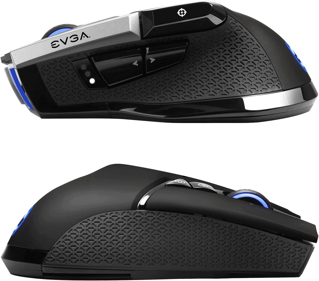 EVGA X20 Gaming Mouse, Wireless, Black, Customizable, 16,000 DPI, 5 Profiles, 10 Buttons, Ergonomic